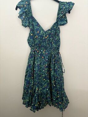 Hill House Lucia Mini Dress in Midnight Garden Cotton Voile